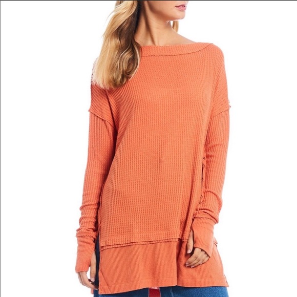 Free People Tops - NWT! Free People North Shore Thermal Top Coral